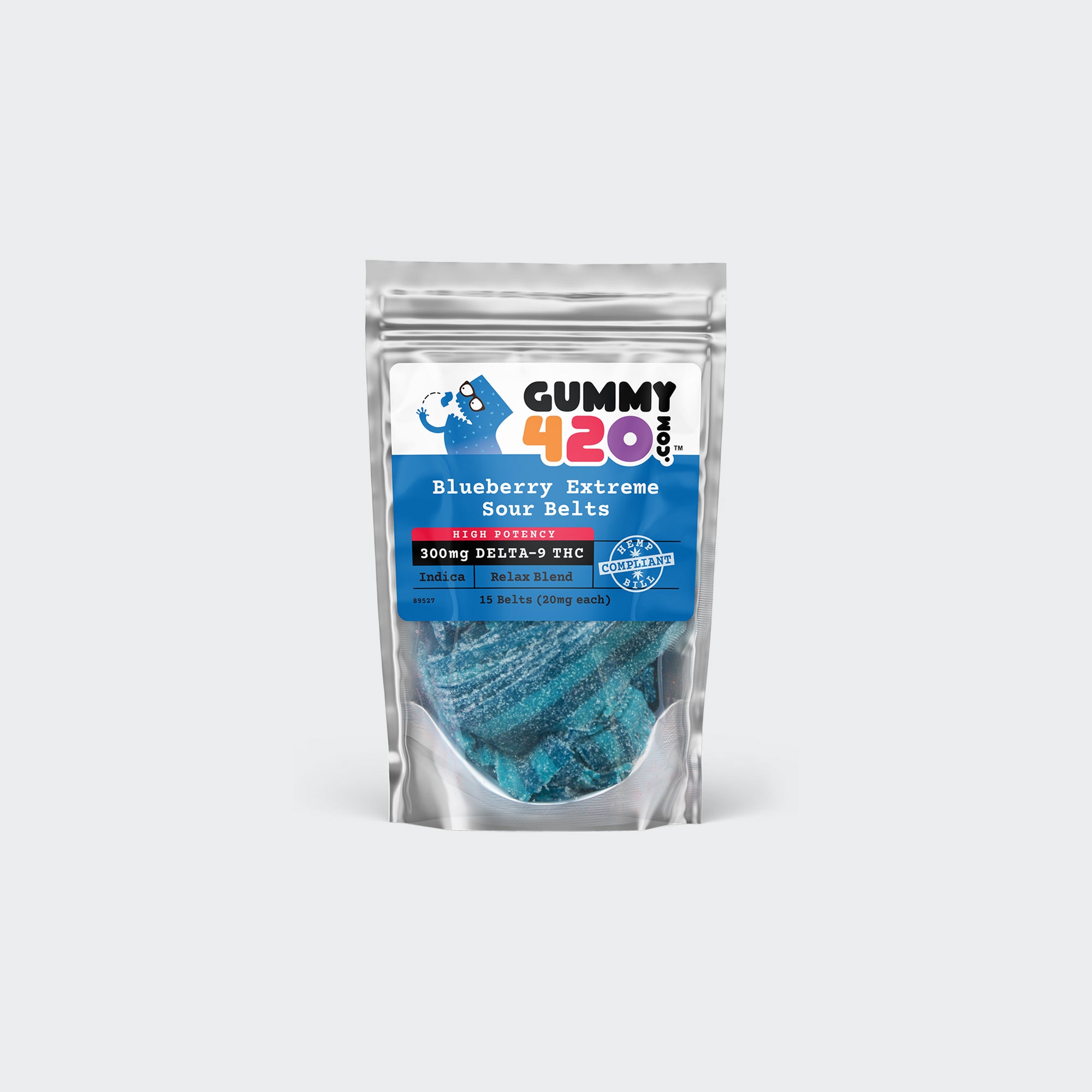High Potency Blueberry Extreme Sour Belts